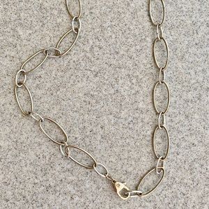 Silvertone 60” multi loop necklace